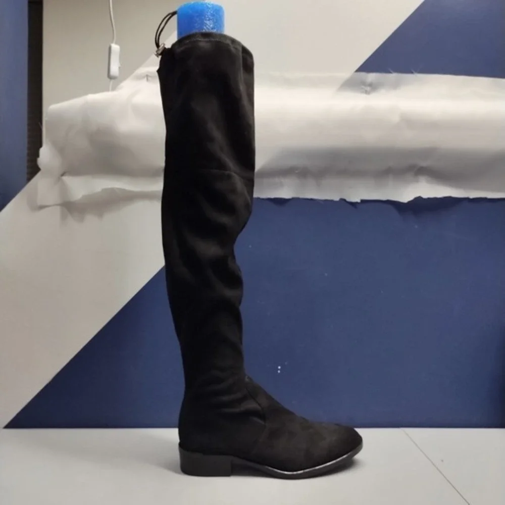 Circus By Sam Edelman Over The Knee Boots Womens US 6.5 Black Cuban Heel Pull-On